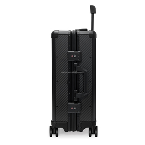 High Quality Modern <strong>Black</strong> Twill Carbon Fiber Spinner <strong>Suitcase</strong> 20'' 24'' Lightweight Waterproof Portable Durable Luxury Travel - Product Image 4