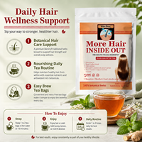 Tisane More Hair Inside Out pour la Soins des Cheveux, Sachets de Thé Faciles à Infuser 5g, 30 Sachets, Jasmin Gingembre, Vente en Gros, Marque Privée, Fabrication en Usine