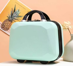 Hard Shell Cosmetic Travel Case, Small Travel Hand Luggage with Elastic <strong>Band</strong>, Mini ABS Carrying Makeup Case <strong>Suitcase</strong> - Product Image 2