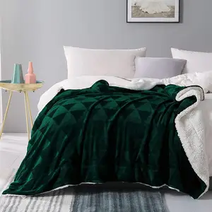 Супермягкое Фланелевое флисовое Двуслойное одеяло из полиэстера в скандинавском стиле для спальни