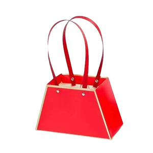 Ramo de rosas de San Valentín, bolsa de regalo, embalaje de <span class=keywords><strong>arreglo</strong></span> <span class=keywords><strong>floral</strong></span>, cajas de cartón de flores de boda con mango - Product Image 3