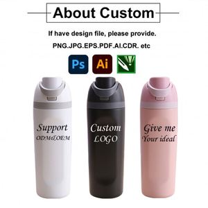 Gourde isotherme personnalisable en acier inoxydable 316 pour sport, extérieur, fitness, voiture, vélo, avec ouverture droite - Product Image 2