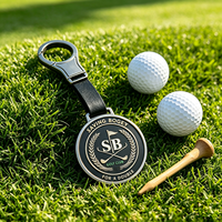 Étiquettes de sac de golf de luxe en laiton antique, cadeau de Noël, étiquette de sac de golf en métal double face