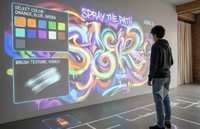 Système de projection numérique interactif AR commercial pour l'art mural, machine d'expérience de graffiti mural personnalisée pour les centres commerciaux et les événements éphémères