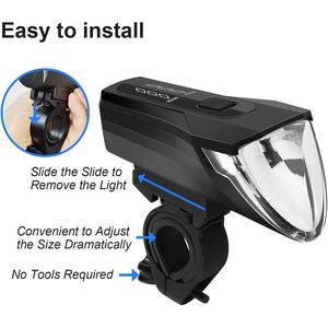 Antela Bicycle <b>Light</b> 300 Lumen LED Rechargeable Front <b>Light</b> With Auto <b>Sensor</b> Waterproof Ip4x - Product Image 1