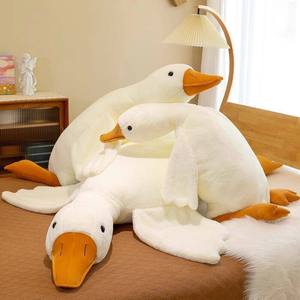 Lindo gran ganso blanco almohada encantador juguete de peluche Unisex oso muñeca dormir piernas ganso regalo del Día de San Valentín para niñas cumpleaños - Product Image 6