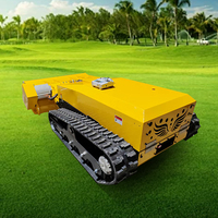 Robot Pemotong Rumput Lapangan Golf Otomatis 4-Tak Listrik Industri dengan Remote Control, Sistem Crawler, dan Mesin Flail 190cc 72V 4000W 1 Meter 180