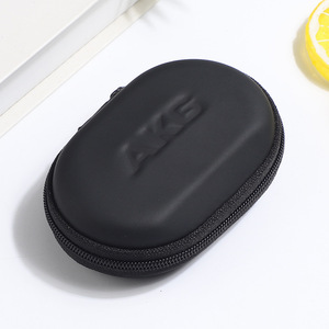 Estuche de Almacenamiento para Auriculares EVA, Pequeño, Ovalado, Negro, Portátil, con Cierre, para Empaque de Auriculares - Product Image 1