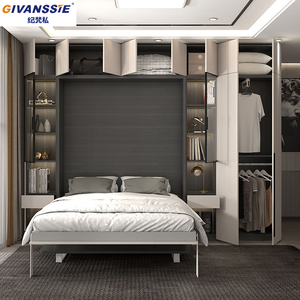 Mueble de Dormitorio Ecológico con Cama Murphy de Madera, Hecho a Medida, Ahorra Espacio, Resistente al Fuego y al Agua, Diseño Moderno - Product Image 2
