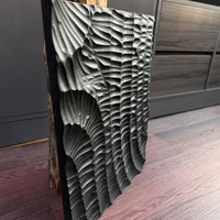 Revêtement mural en bois sculpté CNC, panneau en bois texturé 3D, revêtement mural décoratif écologique pour mur de fond de télévision
