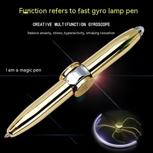 Stylo de décompression anti-stress pour enfants, jouet sensoriel lumineux pour adultes, spinner manuel en plastique durable pour enfants et adultes - Product Image 2