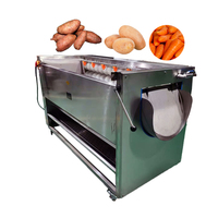 RVS hogecapaciteitsmachine voor het wassen en schillen van Ierse cassave, zoete aardappel, wortel, gember en kurkuma