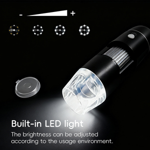 Dearsee Kính hiển vi điện tử <span class=keywords><strong>USB</strong></span> 3 trong 1 với 8 đèn LED Độ phóng đại 1600x kính hiển vi HD 1080p để sửa chữa điện thoại di động - Product Image 3