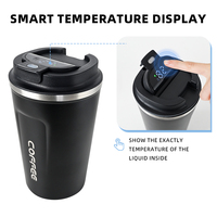 Logo personnalisé 380ml Affichage LED intelligent de la température Gobelet sous vide gravable au laser Tasses thermiques à café