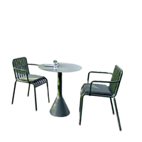 Ensemble de chaise de Table basse en métal rustique nordique combinaison de banc de Table en fer extérieur pour balcon cour hôpital hôtel utilisation de loisirs