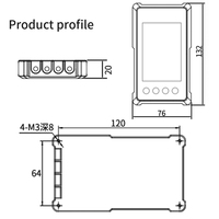 Medidor de Fuerza Digital Inalámbrico Recargable de 4 Canales con Pantalla LCD Portátil para Celdas de Carga