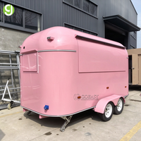 Remorque alimentaire mobile Goeasy en acier inoxydable sur mesure avec fenêtre de vente pour snack-bars et vente de boissons