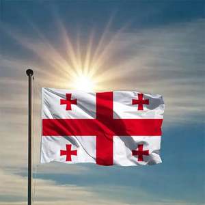 Vente en gros polyester 3x5 pieds drapeau national géorgien tous les pays drapeau 3x5FT 90x150cm drapeau de la Géorgie - Product Image 6
