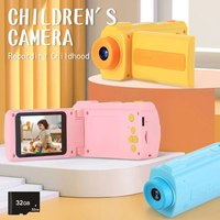 Videocámara de alta resolución para niños, 1080P, 20 MP, Mini cámara digital portátil, pantalla grande de 2,4 pulgadas, cumpleaños de plástico