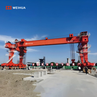 Grúa pórtico de orugas de caucho de servicio pesado para lanzamiento de vigas de puente 500t 600t 700t 800t 900ton con cabina de control eléctrico
