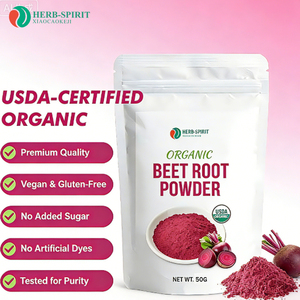 Polvere di Barbabietola Biologica, Polvere di Succo di Barbabietola Rossa, Integratori di Barbabietola 50g, Polvere Aromatizzata al Barbabietola Rossa - Product Image 1