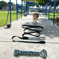Jouets de corde de tir à la corde pour chien d'intérieur et d'extérieur jouets à mâcher interactifs multifonctionnels élastiques tirant la balle de corde