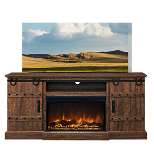 70-<b>Inch</b> Fireplace <b>TV</b> Stand for 75+80 <b>Inch</b> <b>TVs</b> Modern Style Highboy Entertainment Center in Antique <b>White</b> Made in China - Product Image 1