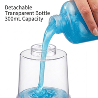 Distributeur de savon automatique mural sans contact en acier inoxydable imitation, rechargeable par USB, batterie électrique, capacité 300 ml