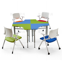 Meubles de bureau innovants pour bureaux ouverts, tables collaboratives, chaises, bureaux, tables d'activités, bureaux pour étudiants, ensembles de salles de classe en plastique