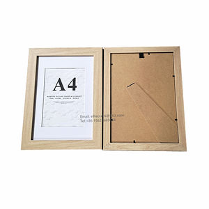 Cadre de décoration nordique 3d en chêne clair pour la maison, cadre photo en bois mat, avec fente de fente, A0 A1 A2 A3 A4 A5 A6 - Product Image 3