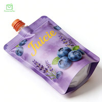 Pochettes à bec verseur personnalisées en BOPP de qualité alimentaire pour boissons, jus de fruits, milkshakes, eau minérale, sodas, bières – 100ml, 250ml, 500ml