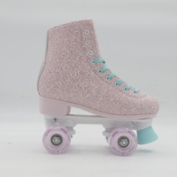 Patins à roulettes lumineux en PU avec empeignes scintillantes