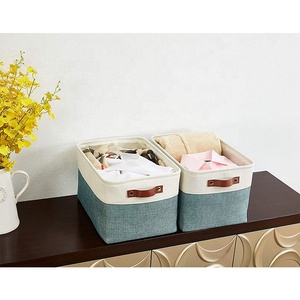 Foldable Storage Bin Collapsible Fabric Storage <strong>Basket</strong> <strong>Cube</strong> <strong>with</strong> Handles for Organizing Shelf Nursery Home - Product Image 3
