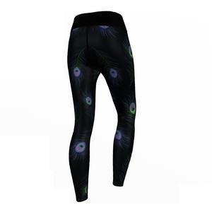 Leggings de gym fitness classiques personnalisés pour femmes, vêtements d'entraînement décontractés respirants avec logo sur la taille moyenne en vente! - Product Image 3