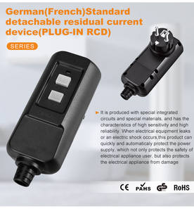 قابس محمول بثلاثة أسنان IP54 250 فولت 16 أمبير مع حماية من التيار المتبقي وحماية من التيار المفاجئ حاصل على شهادة CE لسخانات المياه الكهربائية - Product Image 3