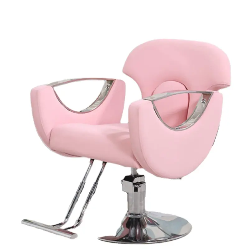 Pabrik kualitas baik langsung kursi merah muda peralatan Salon kecantikan toko tukang cukur kursi tunggu