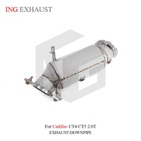 ING acier inoxydable pour Cadillac CT4 CT5 2.0T Euro 5 tuyau de descente tuyau d'échappement avec bouclier thermique pièces de Performance automatique de haute qualité