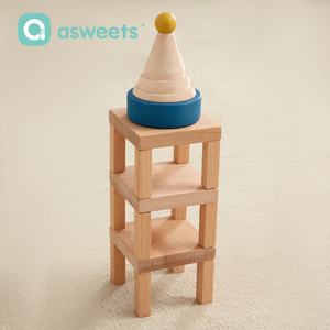 مجموعة قطار ألعاب خشبية فاخرة للأطفال ، مجموعات فتحات بناء لمسار سلم السيارة للأطفال بعمر 3 سنوات - Product Image 5