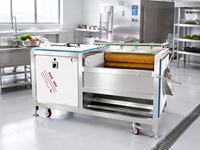 Automatische aardappelrollerreiniger schilmachine gember ui groentewasmachine met rollerborstels
