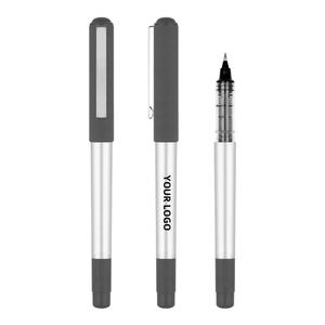 Luxus anpassbare 0,5mm glatte blaue und feine schwarze Spitze Kunststoff-Gel schreiber Grauweiß Büromaterial - Product Image 2