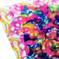Matériau en vinyle TPU effet gelée à motif aquarelle, style feuille d'argent à paillettes fines, pour la production de porte-monnaie et sacs à main (vente en gros)