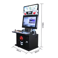 Machine d'arcade de 32 pouces, borne de jeu de combat de bureau, borne d'arcade avec fente à monnaie, équipement d'arcade classique de divertissement