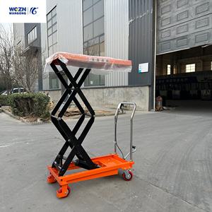 WGZN 유압식 수동 리프트 테이블 트럭 휴대용 리프트 플랫폼 1000KG 이동식 미니 핸드 리프터 조절식 목공용 시저 - Product Image 3