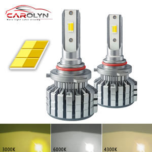 หลอด<span class=keywords><strong>ไฟ</strong></span>หน้ารถยนต์ LED สามสี 3 แสง รุ่น H4 สีเหลือง 3000k 4300k 6000k หลอด<span class=keywords><strong>ไฟ</strong></span> LED หลายสี H7 - Product Image 4