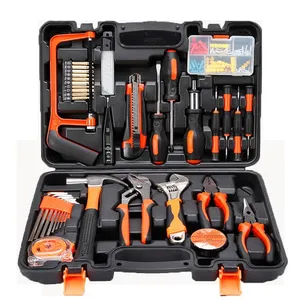 Offre Spéciale d'usine Ensembles d'outils ménagers Boîte à outils matérielle pour le travail du bois Trousse à outils pour électricien