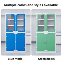 Armoire de rangement en aluminium et bois sur mesure pour instruments, avec serrure, casier de laboratoire en PP pour table de travail scolaire