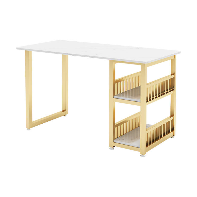 White rectangular table shelf