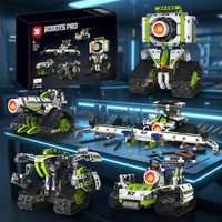 Ausma 5 en 1 STEM, Robot Programable por Control Remoto, Bloques de Construcción de Plástico ABS, 40 Piezas, Juego de Juguetes de Modelos de Robots con Control Remoto por Aplicación, Iluminación
