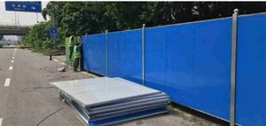 Barriera di traffico legata temporanea del recinto di accaparramento di acciaio colorato ondulato del cantiere all'aperto di alta sicurezza - Product Image 5