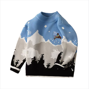 <span class=keywords><strong>Pull</strong></span>-over personnalisé pour enfants, imprimé animal, respirant, col rond, 100% coton, pour filles et garçons, hiver/printemps - Product Image 3